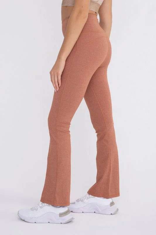 Major Savings Mono B Flare Swoop Back High-Waisted Leggings