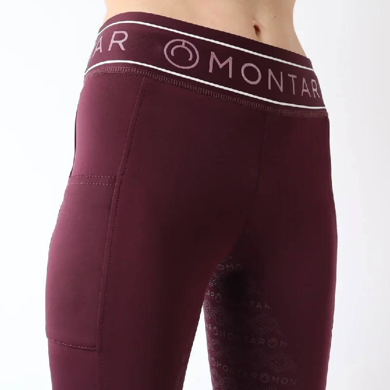 Exclusive Access Montar Malani Ladies Viv Logo Tape Details Full Grip Riding Tights