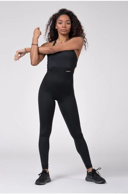 Online Only Nebbia INTENSE Golden Jumpsuit 595 - Black