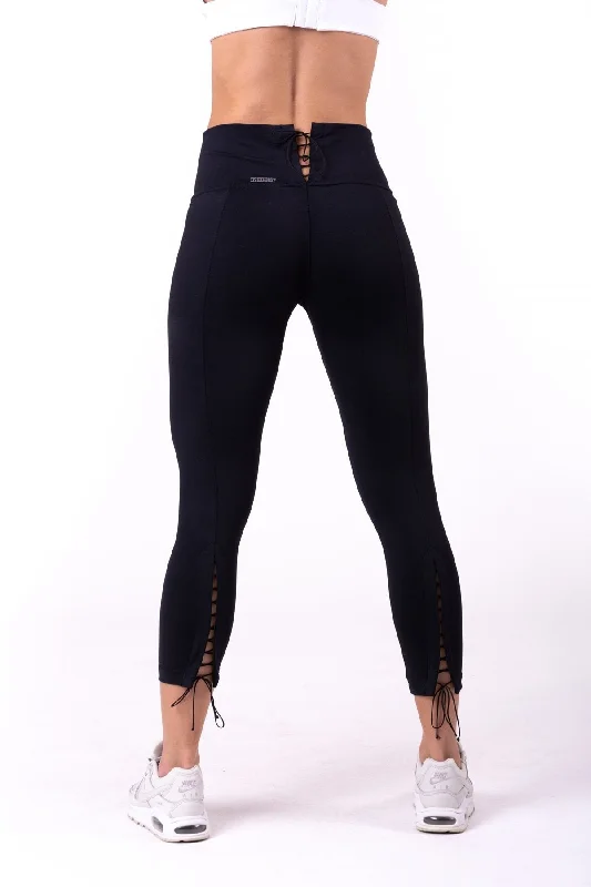 New Deals Nebbia Lace-Up 7-8 Leggings 661 - Black