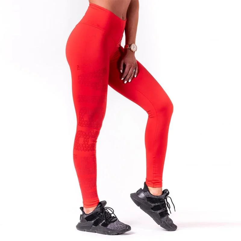 Can't Be Beat Nebbia One Tone Pattern Leggings 677 - Red