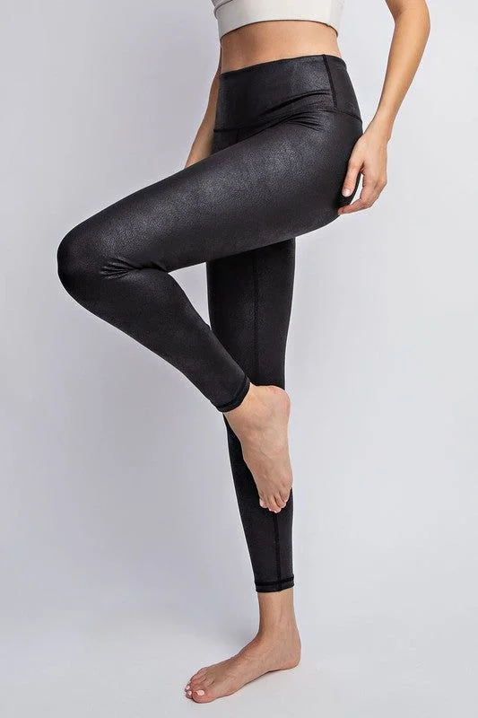 Quick Sale Rae Mode Plus PU Chintz Full-Length Leggings