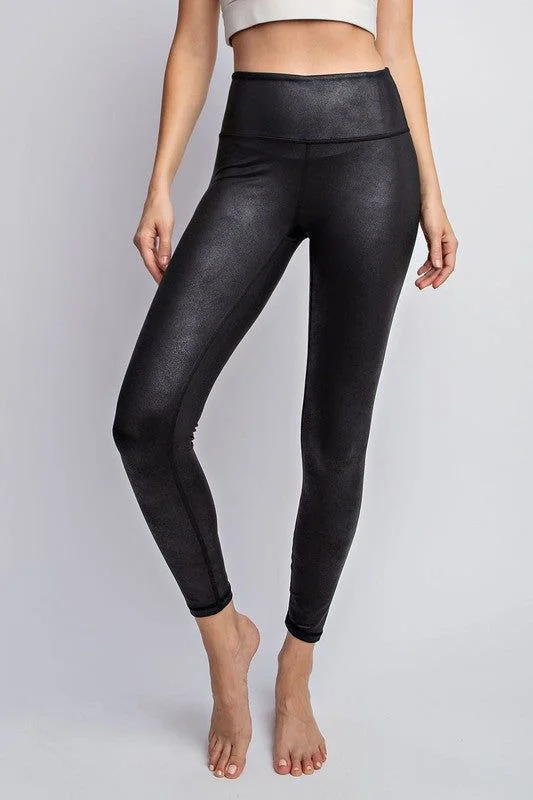 Special Discount PU Chintz Full-Length Leggings