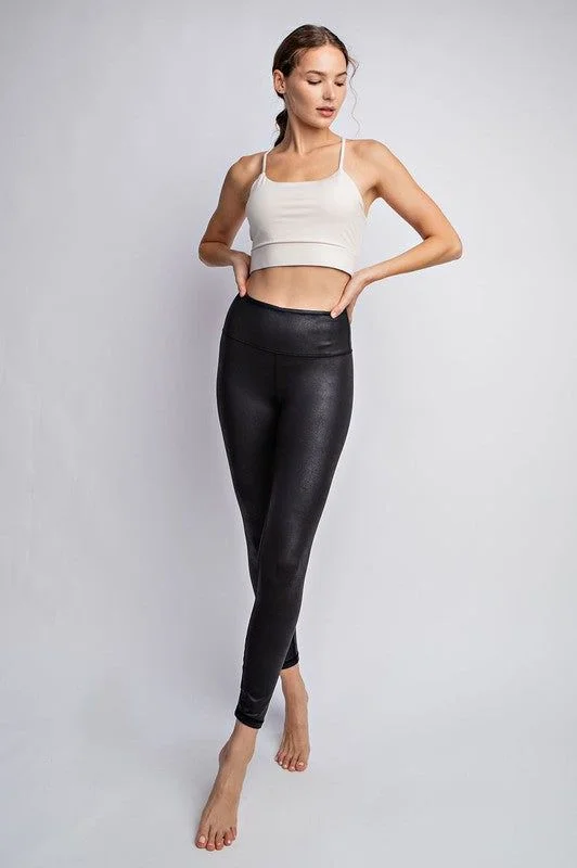 Deal Alert Rae Mode PU Chintz Full-Length Leggings
