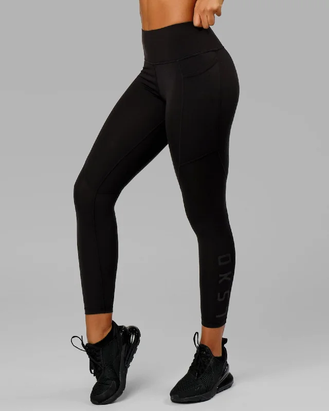 YEAR-End Clearance Rep 7/8 Length Leggings - Black-Black