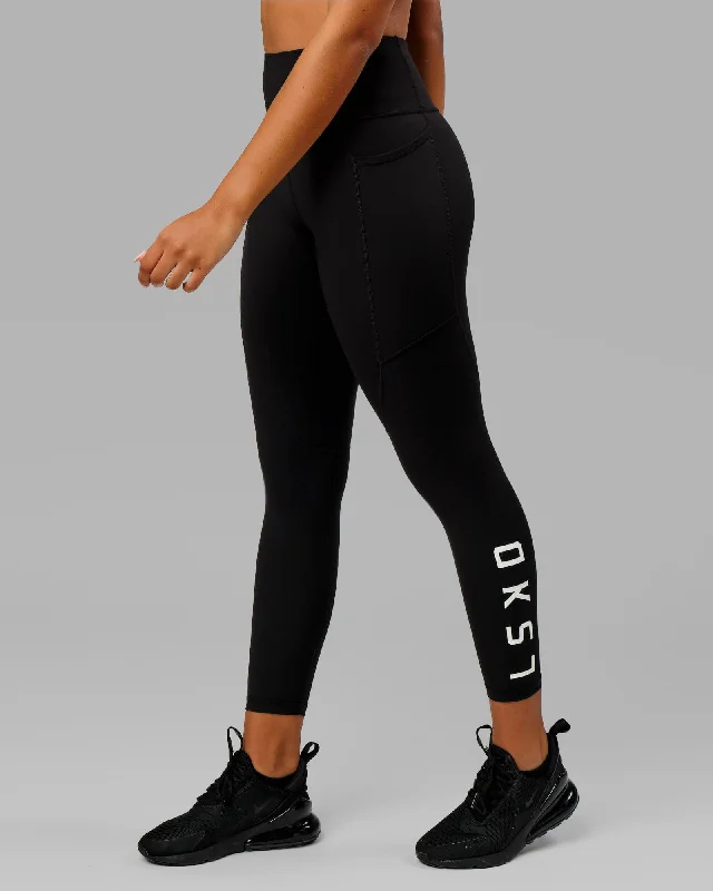 Can't Be Beat Rep 7/8 Length Leggings - Black-White