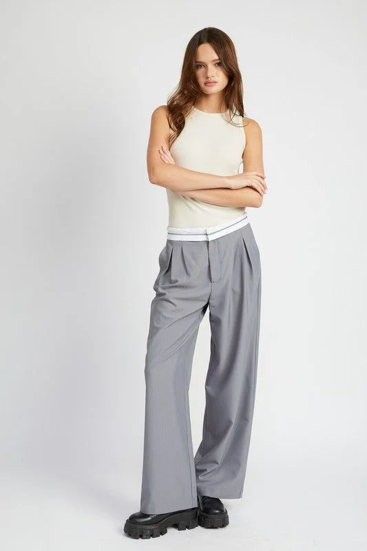New Markdowns Emory Park | Reverse Waist Band Tailored Pants