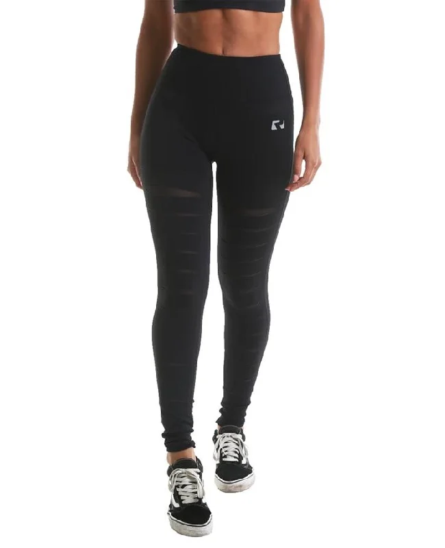 Final Sale RIPT Performance Leggings with Ripped Leg Design - Black