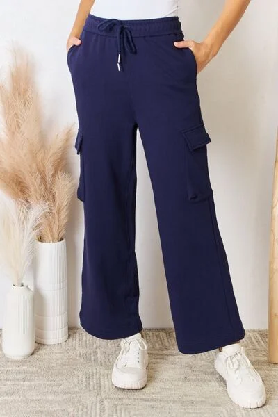 Extra Discounts RISEN Drawstring Relaxed Cargo Wide Leg Pants