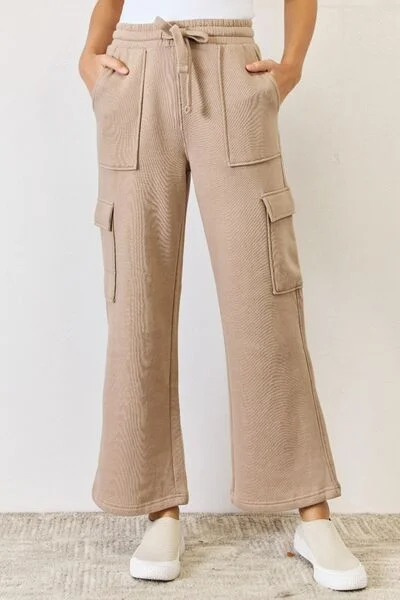 Buy Now RISEN High Waist Cargo Wide Leg Pants