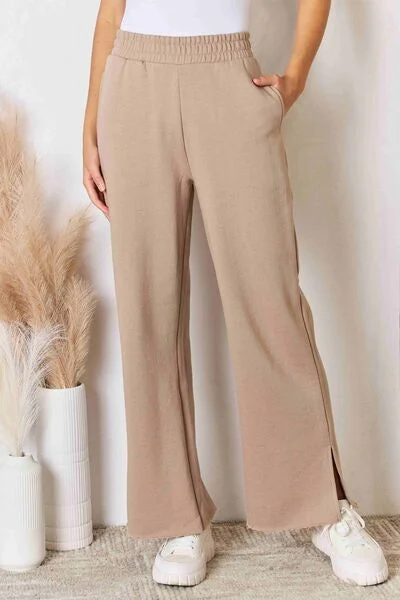 Today's Special RISEN Wide Waistband Slit Wide Leg Pants