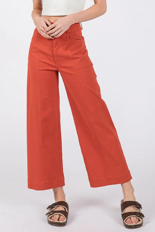Discount Mania SAGE + FIG Wide Leg Cropped Pants