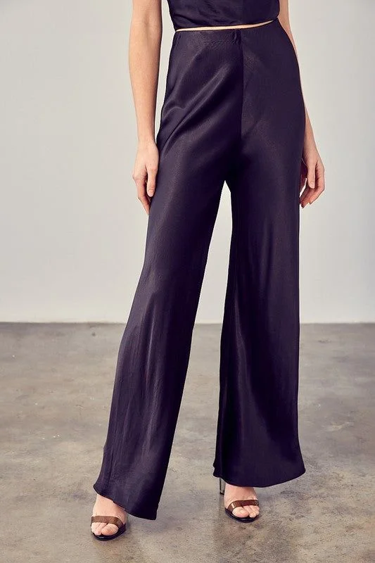 Discount Extravaganza Mustard Seed | Satin Flared Pants