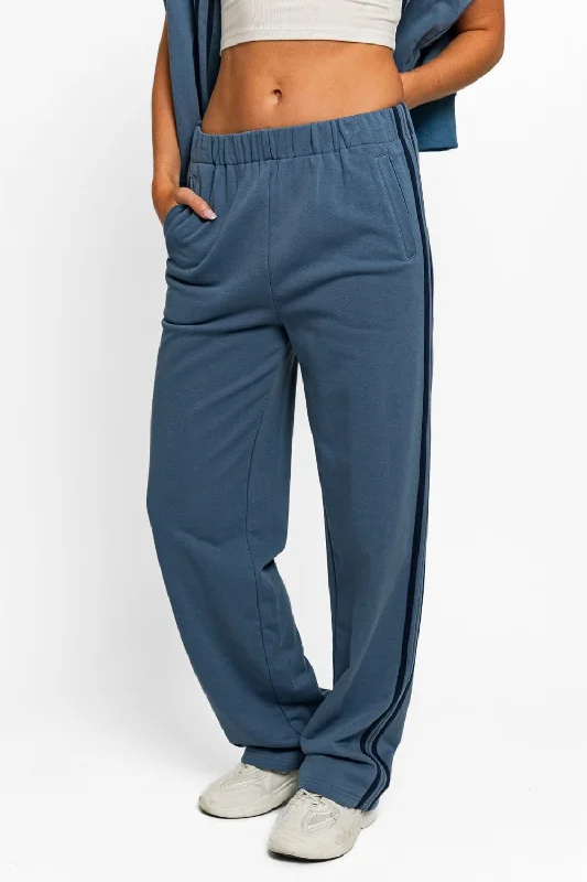 Get It Before It’s Gone Tasha Apparel High Waisted Side Stripes Straight Track Sweatpants