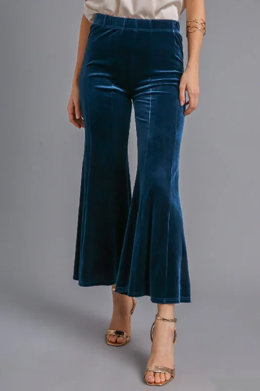 Overstock Umgee High Rise Elastic Waist Flare Pants