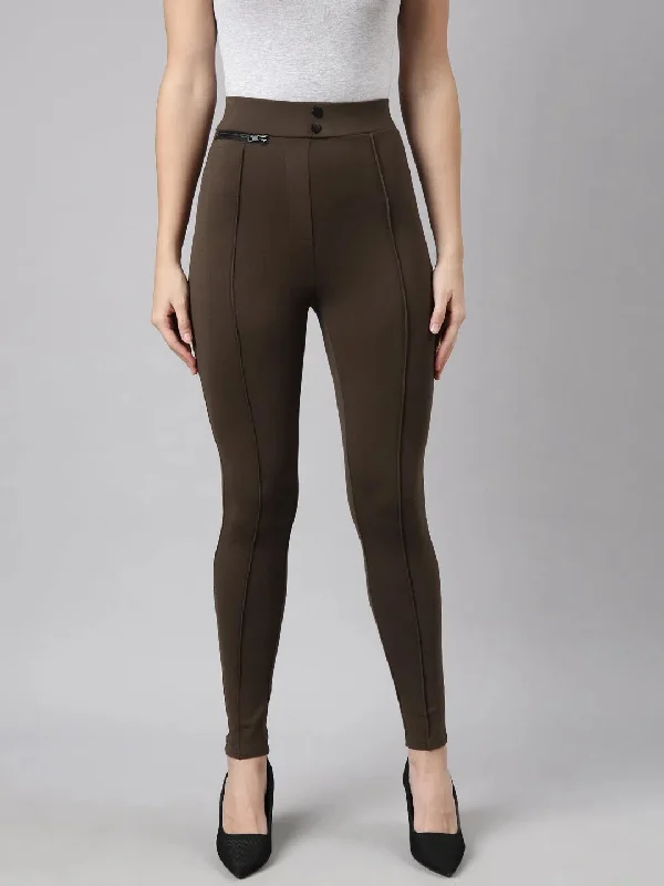 Markdown Madness Women Solid Olive Skinny Fit Jeggings-AF-1898-Olive