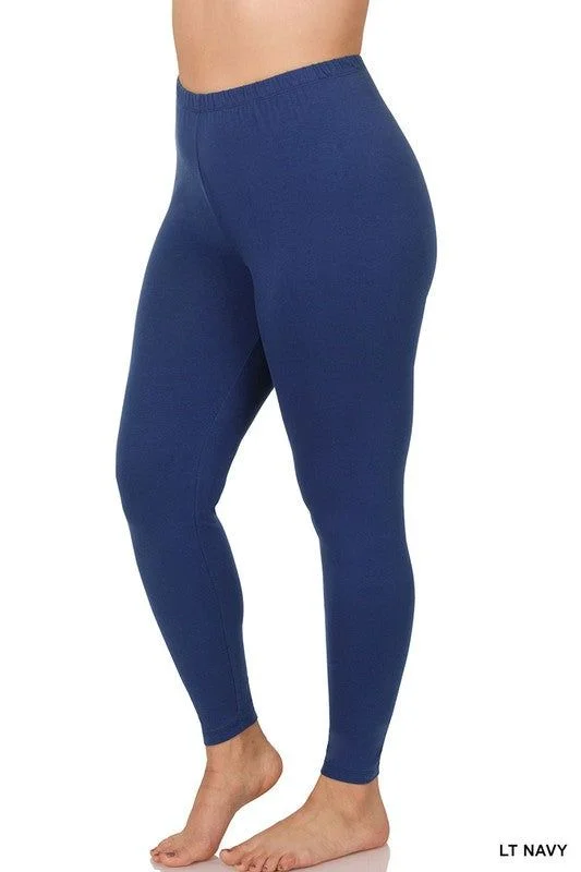 Extra Savings ZENANA Plus Premium Cotton Full Length Leggings