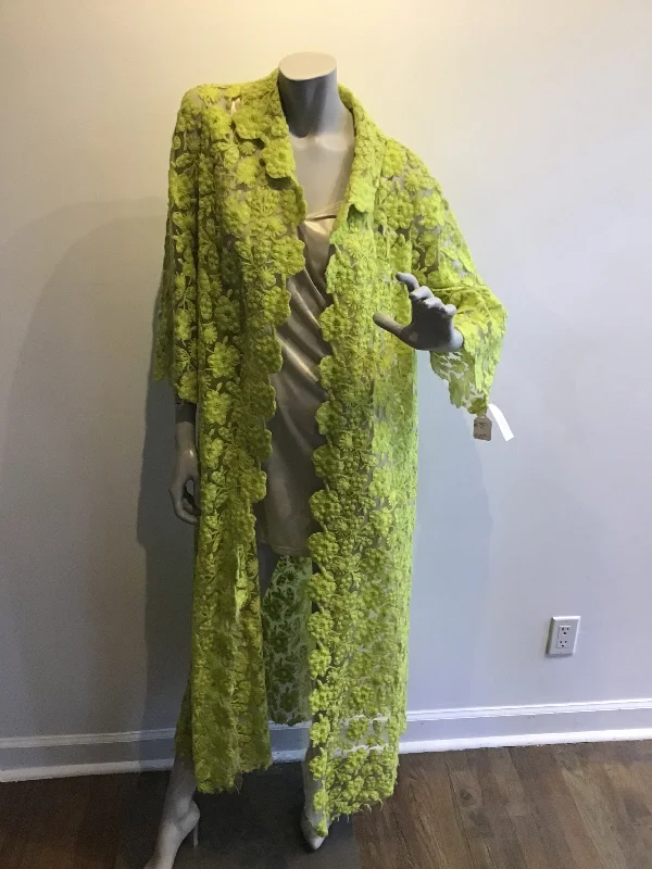 Closeout 1960s Yellow Lace Duster Coat