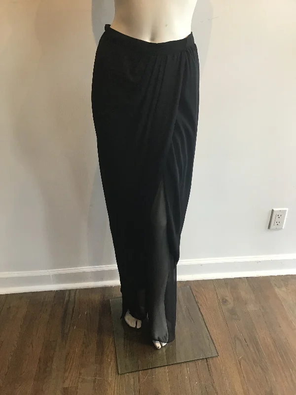 Doorbuster Deal 1980's Mary McFadden Black Chiffon Trouser size 8