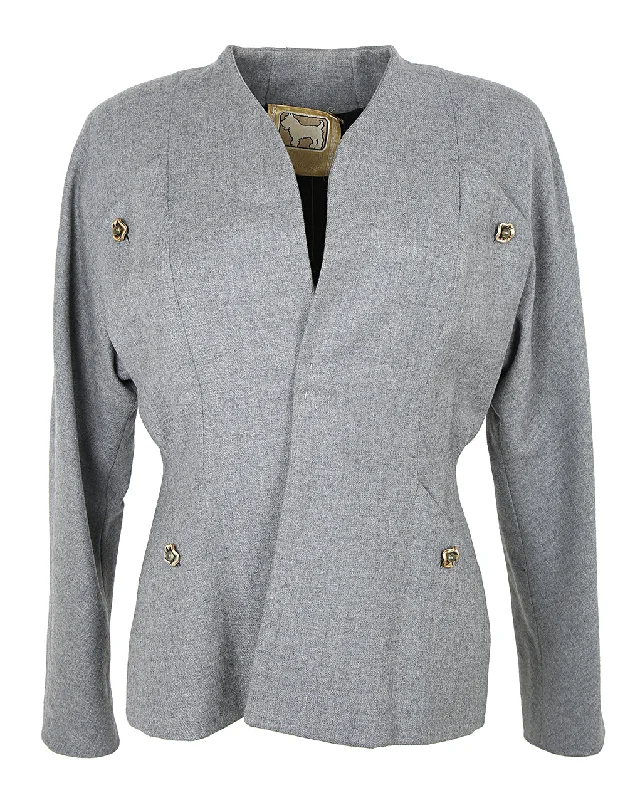 Act Fast 40s 50s Grey Julliard Rothmoor George G Wolff Blazer Jacket - S