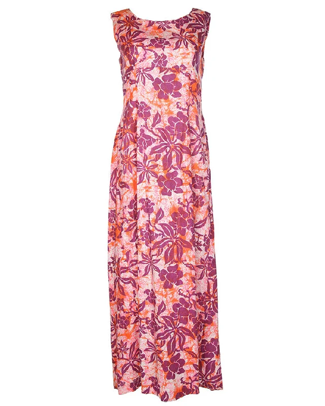 Exclusive Preview 60's Candy Casuals Pink Maxi Hawaiian Dress - M