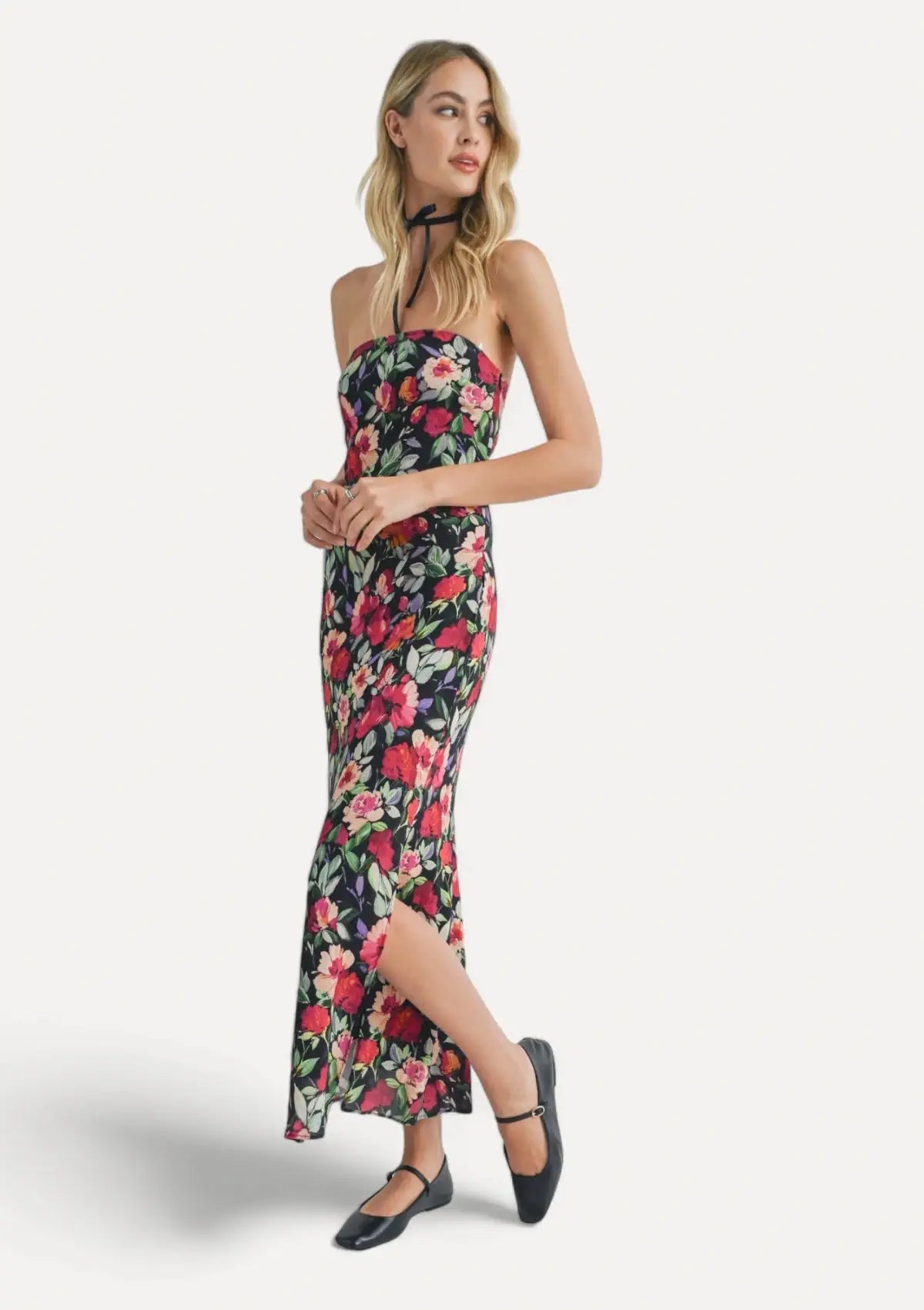 Limited Time Discount A Night In Tube Midi Dress - Black Multi