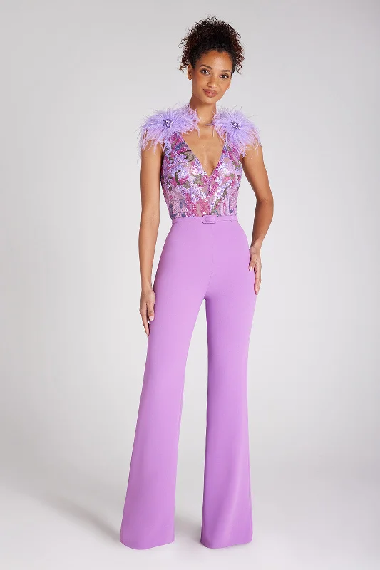 Instant Discount Alicia Purple Jumpsuit