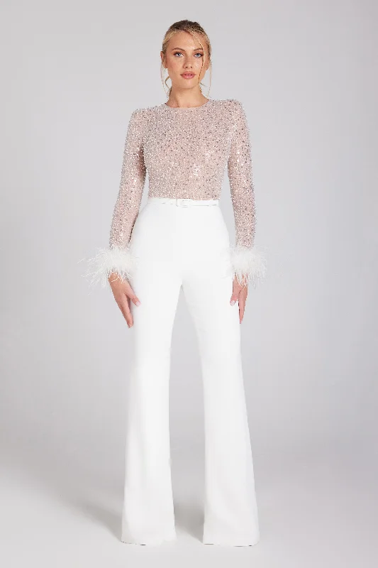 YEAR-End Clearance Amelia White Jumpsuit