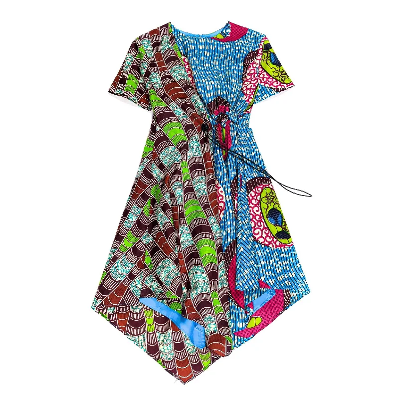 Daily Deals Ankara Mix n Match Unbalanced Dress