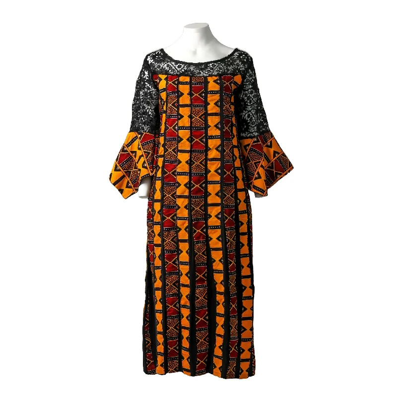 Exclusive Savings Ankara Patchwork/Codlace Long Dress