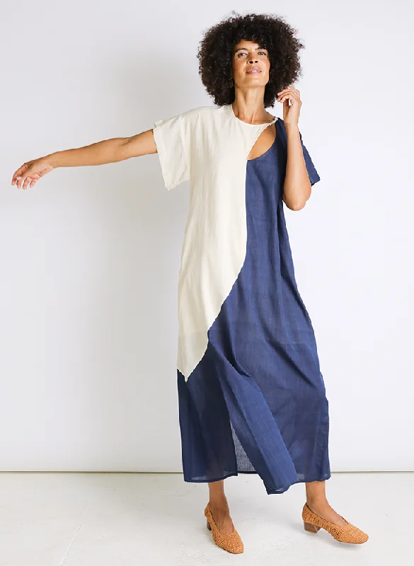 Take Advantage Arati Dress, navy + natural
