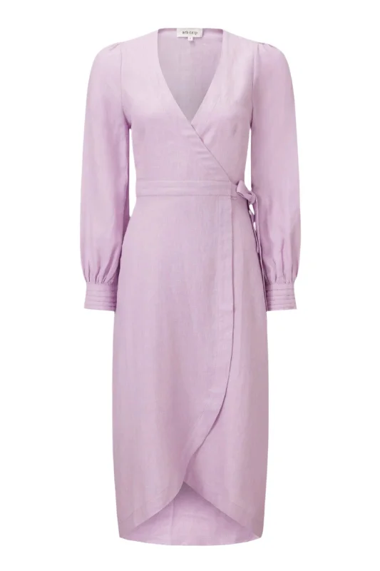 Extra Savings Garance Midi Wrap Dress in lavender