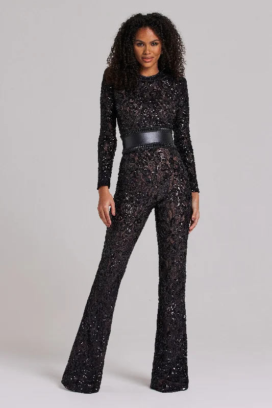 Crazy Savings Bella Black Dark Nude Jumpsuit