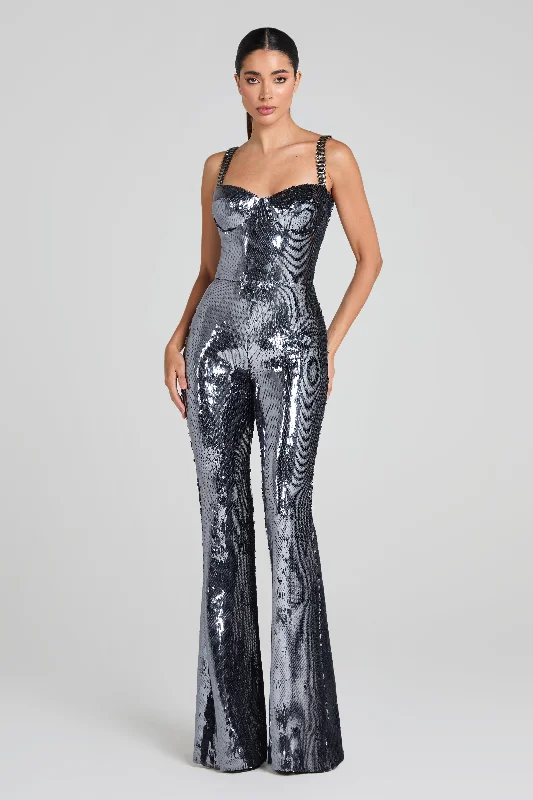 Now or Never Beverly Silver Jumpsuit