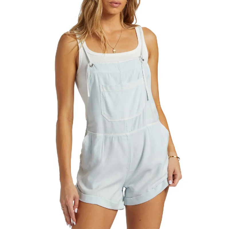 Overstock Billabong Women's Wild Pursuit Overall Romper Shorts