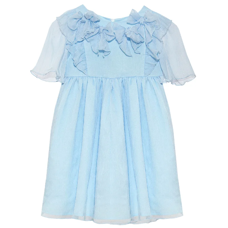 New Deals Blue Chiffon Party Dress