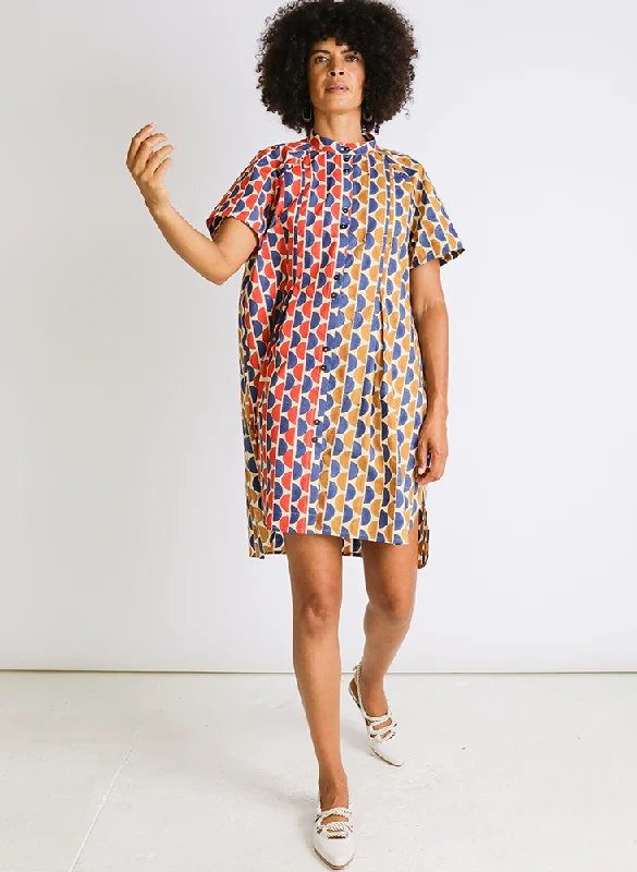 Special Discount Brenna Dress, halves block print