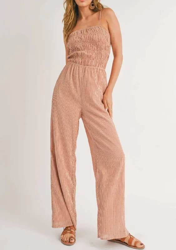 Limited Edition Canyon Land Open Back Jumpsuit - Rust White