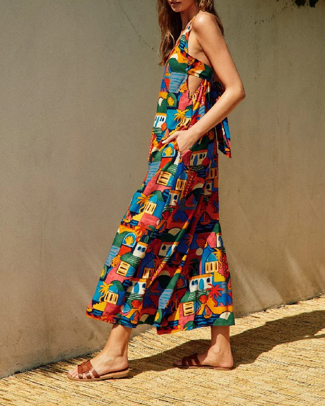 Take Advantage Casablanca Satin Tie Back Jumpsuit