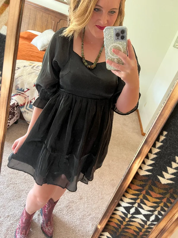 Seasonal Clearance Chic Black Dress