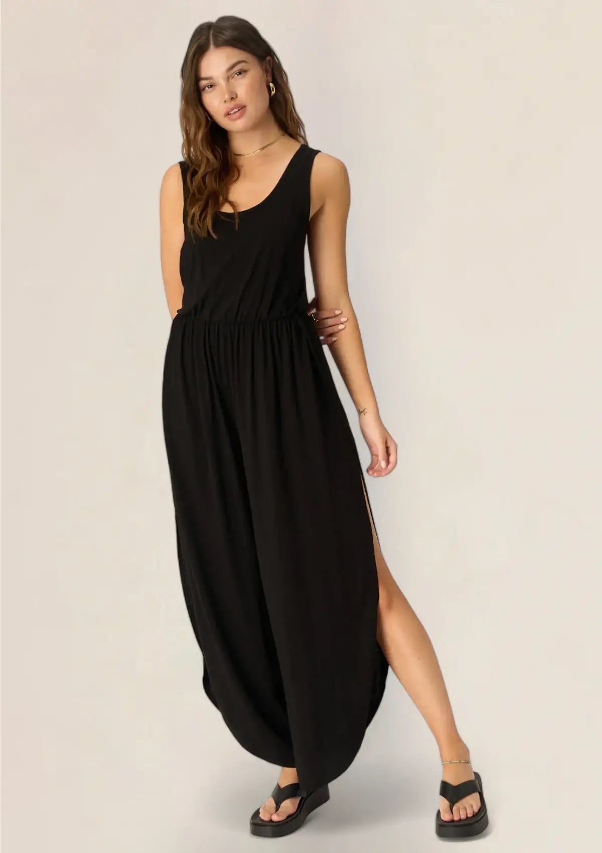 Mega Sale Do It Again Scoop Neck Jumpsuit - Black
