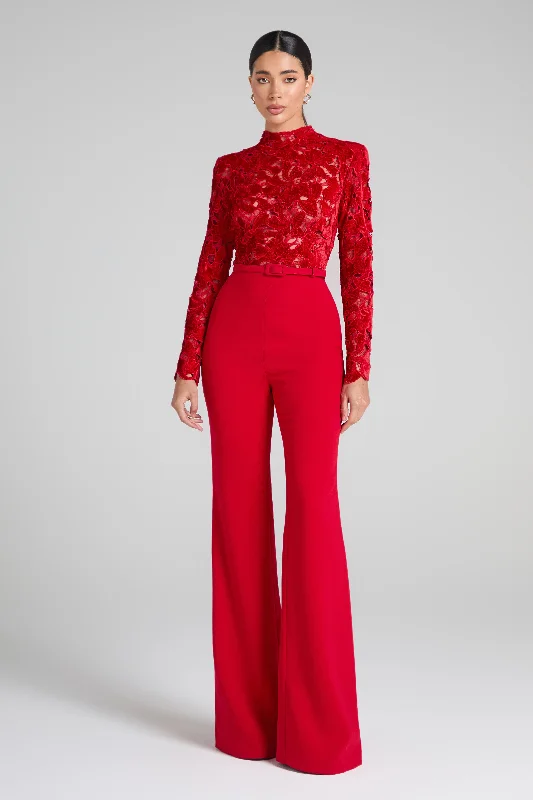 Daily Deals Eleanor Red Jumpsuit