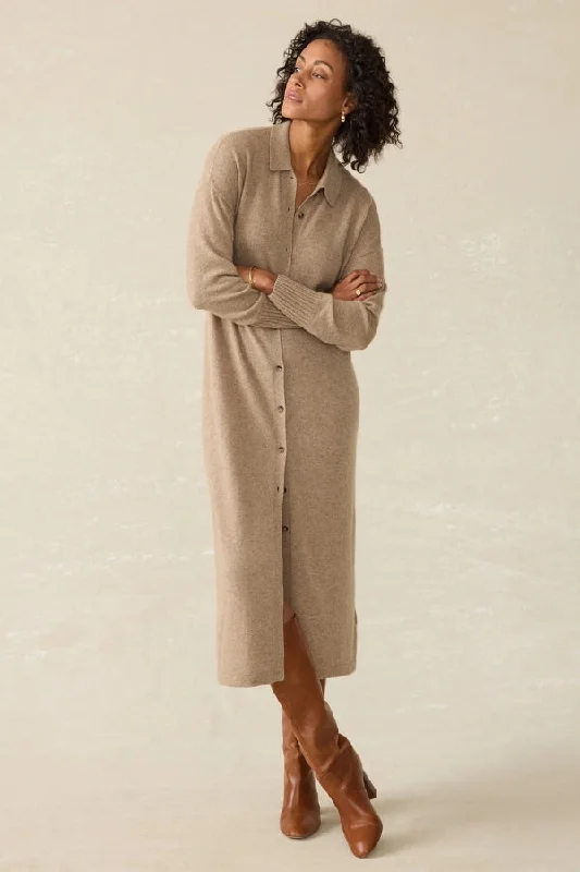 Online Only FAHERTY Coastal Cashmere Maxi Shirtdress
