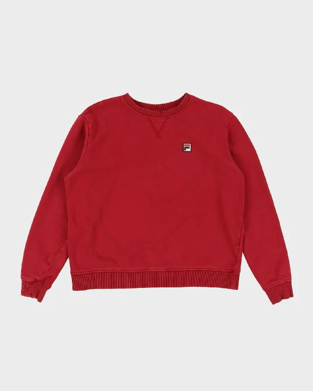 Today’s Deal Fila Embroidered Dark Red Logo Sweatshirt - XL