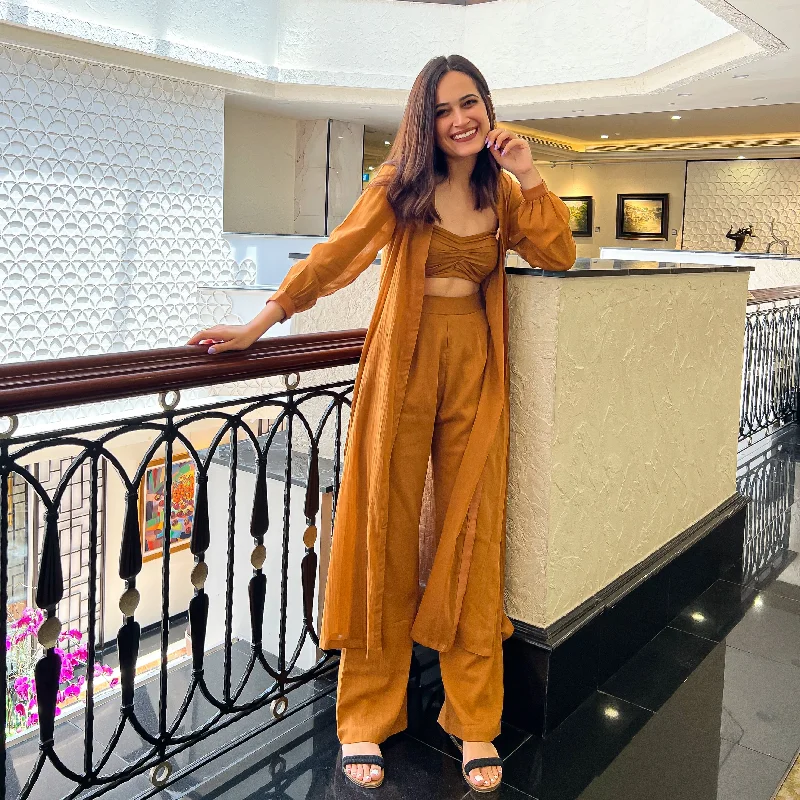 Don’t Miss Out Gingerbread Mulmul Co-ord Set