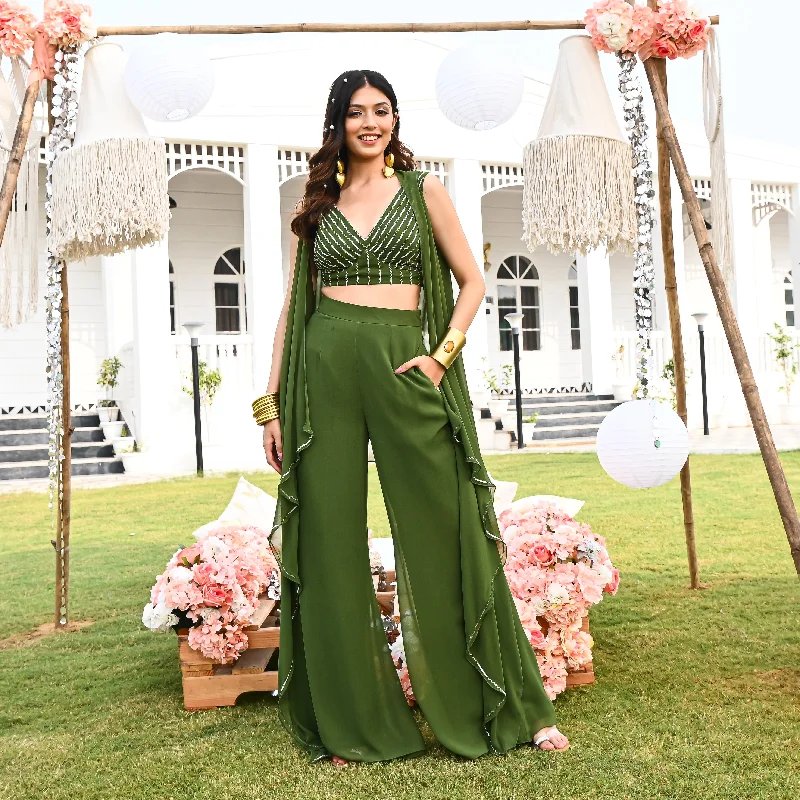 Best Bargains Gleaming Olive Co-ord Set