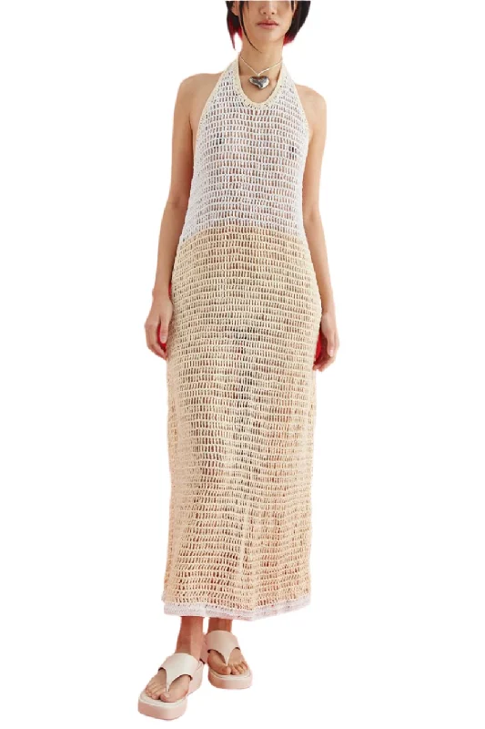 Quick Sale Good Morning Halter Dress - Butter