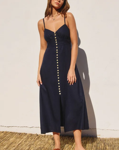 Shop and Save Heaven Sent Button Front Midi Dress