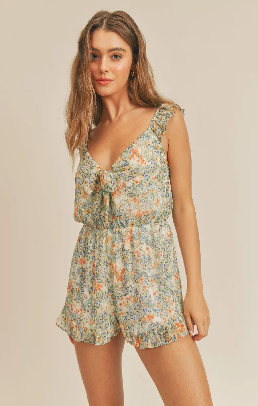 Sale Event Hiking Waterfalls Ruffle Hem Romper