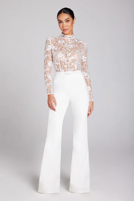 Major Savings Joanna White Jumpsuit